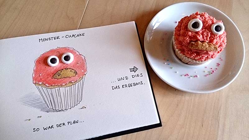 Der Monster-Cupcake-Plan - Daily Illu Tag 94 - Nadine Reitz